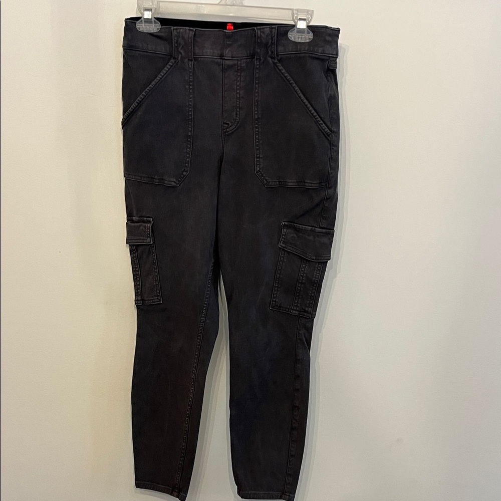 SPANX Charcoal Cargo Jeggings